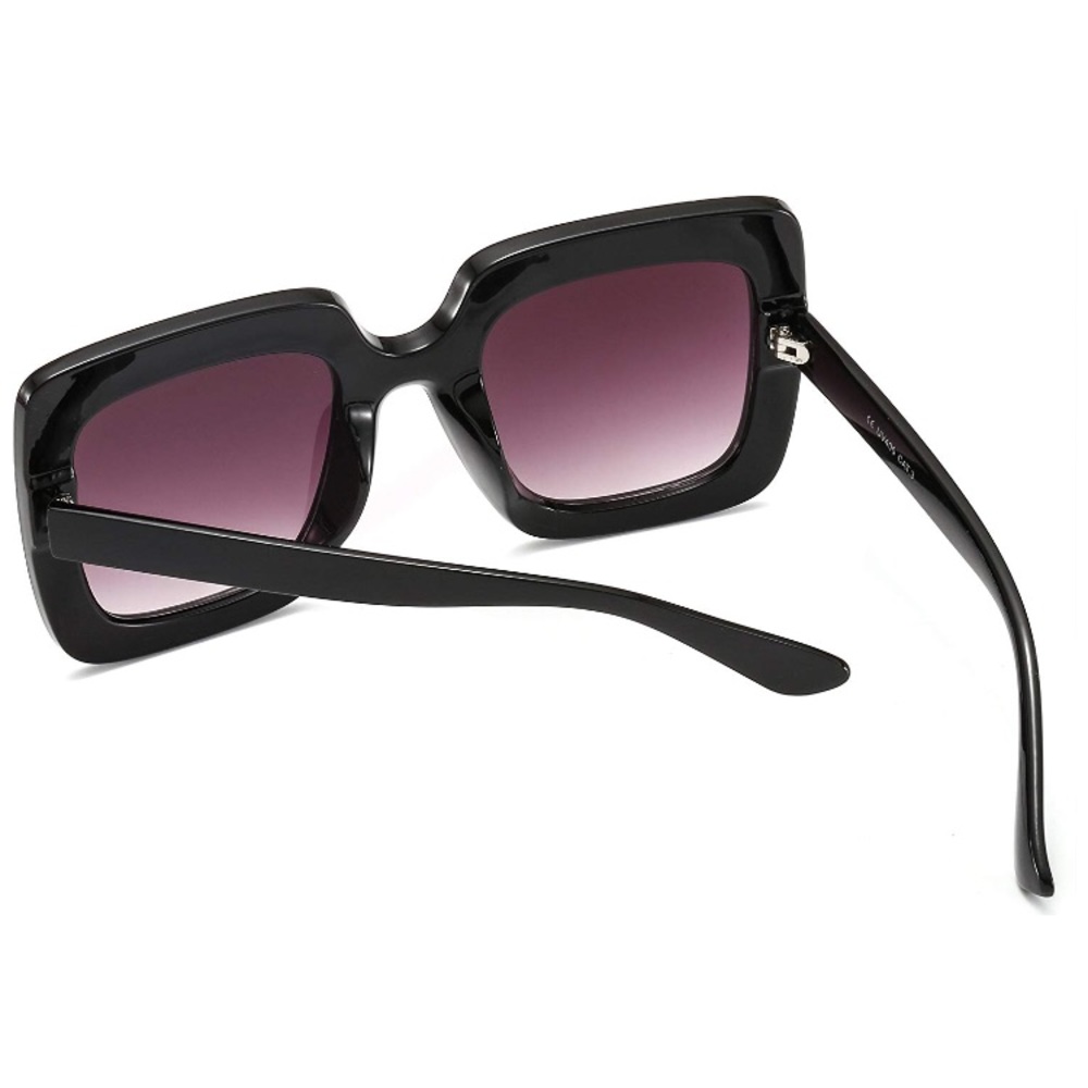 Oversized Sunglasses Square Thick Frame Rhinestone - Picture 5 of 8